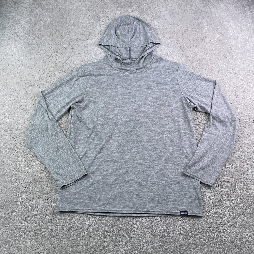 Patagonia Shirt Mens Medium Gray Capilene Cool Daily Hoodie Sun Protection Tech